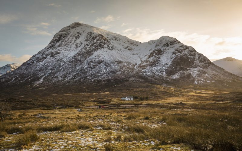 Lagangarbh Hut, Glen Coe. Situated north of Buachaille Etive Mor near the River Coupall